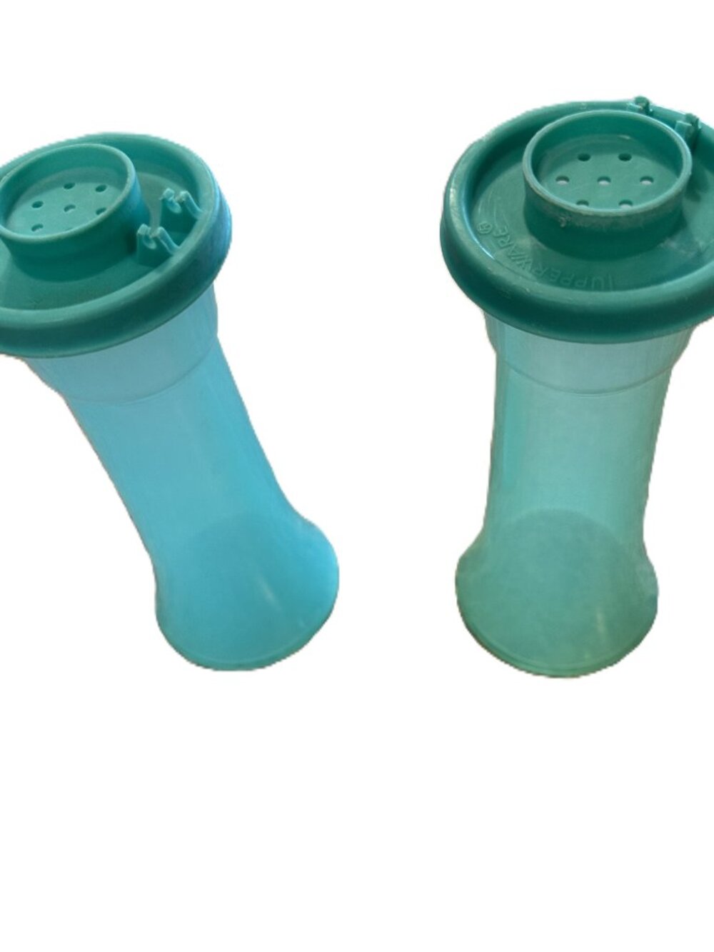 Vintage Green Salt & Pepper Shakers : Tupperware
